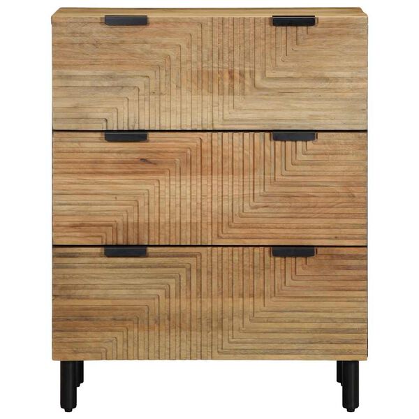 vidaXL Sideboard Mango desert brown Solid mango wood, engineered wood, metal