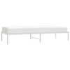vidaXL Bed Frame White Powder-Coated Steel 31.5 x 79 inches Bed Frame