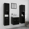 vidaXL Bathroom Furniture Set Black, White Engineered wood, acrylic, ceramic