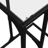 vidaXL Side Table Clear glass and steel Steel and clear glass Small