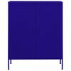 vidaXL Storage Cabinet Navy Blue Steel Medium Height-Adjustable Shelves