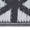 vidaXL Outdoor Rug Black Polypropylene (PP) 31.5x98.4 in Pattern