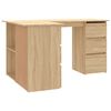 vidaXL Corner Desk Sonoma Oak Engineered Wood Large Corner Desk