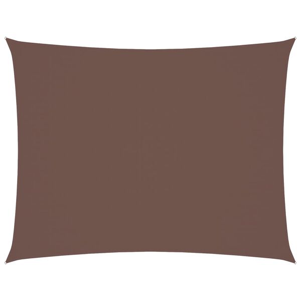 vidaXL Sunshade Sail Oxford Fabric Rectangular 19.7x23.0' Brown