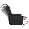 vidaXL Stand Up Massage Chair Black Faux leather, iron, plywood, foam