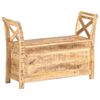 vidaXL Hall Bench Brown Solid Mango Wood 40.6x13.0x28.3 Entryway Bench