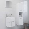 vidaXL Bathroom Furniture Set High gloss white Engineered wood, acrylic