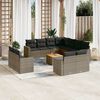 vidaXL Garden Sofa Set Gray, Dark Gray