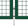 vidaXL Garden Gate Steel 137.8x29.5" Green