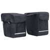 vidaXL Double Bicycle Bag for Pannier Rack Waterproof 9.2 gal Black