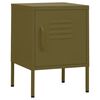 vidaXL Nightstand Set of 2 Olive Green Steel Compact