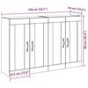 vidaXL Wall Cabinets 2 pcs Artisan Oak 27.36 x 13.39 x 35.43 in