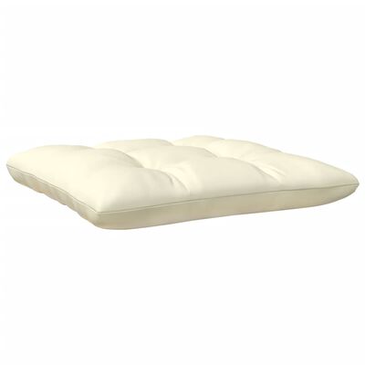 vidaXL Patio Footstool with Cream Cushion Solid Pinewood