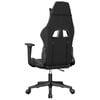 vidaXL Gaming Chair Black and Grey Faux Leather One Size Swivel