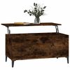 vidaXL Coffee Table Smoked Oak Engineered wood, Metal Medium