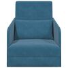 vidaXL Sofa Bed Blue 25.59 x 31.50 x 32.68 in Velvet