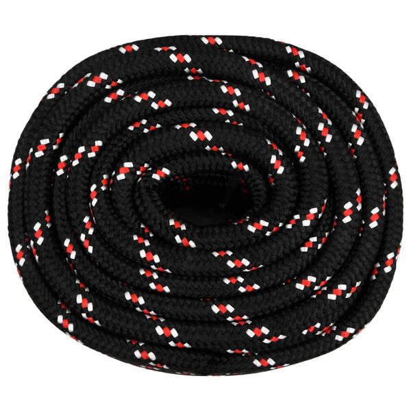 vidaXL Boat Rope Black 0.79 " 328.1 ' Polypropylene