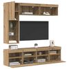 vidaXL TV Cabinet Wall-mounted 7 pcs Artisan Oak Engineered Wood
