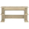 vidaXL Desk Sonoma Oak Engineered Wood 55.1 in x 19.7 in x 29.5 in Desk
