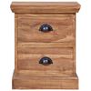 vidaXL Bedside Cabinet Brown Solid Teak 15.7x11.8x19.7 in