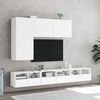 vidaXL TV Wall Cabinet Set of 2 White Engineered wood Medium