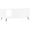vidaXL Coffee Table White Engineered wood, Iron Medium Coffee Table