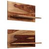 vidaXL Wall Shelf Set of 2 Natural wood color Solid Acacia wood Medium