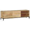 vidaXL TV Stand Natural Mango Wood Solid Mango Wood and Iron Standard