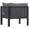 vidaXL Corner Sofa Anthracite Poly rattan, aluminum, fabric (100% polyester)