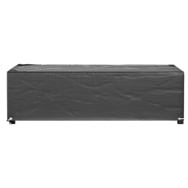 vidaXL Garden Furniture Cover Set of 2 Black Polyethylene