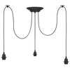 vidaXL Pendant Lamp Black Metal Adjustable height, ceiling mounting