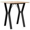 vidaXL Dining Table Natural Pine Solid Pine Wood and Powder-Coated Steel