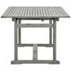 vidaXL Garden Table Grey Solid Acacia wood Medium Extendable