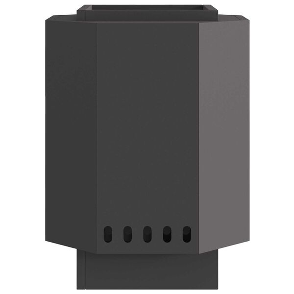 vidaXL Smokeless Fire Pit Black 14.96 x 14.96 x 20.08 in Steel