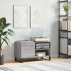 vidaXL Record Cabinet Grey Sonoma Engineered Wood, Iron Medium