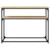 vidaXL Console Table Sonoma Oak Engineered Wood, Metal 39.4x14.0x29.5 in