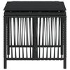 vidaXL Garden Stool Set of 4 Black PE rattan 16.1 x 16.1 x 14.2 in