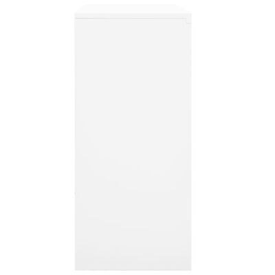 vidaXL Office Cabinet with Sliding Door White 35.4"x15.7"x35.4" Steel