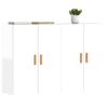 vidaXL Wall Mounted Cabinet Set of 2 High Gloss White