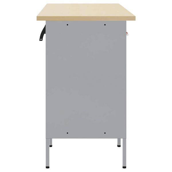 vidaXL Work Cabinet with Drawer 3 pcs Black and Grey 150 x 55 x 85 cm