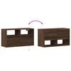 vidaXL TV Wall Cabinet Brown Oak Engineered Wood 31.5x12.2x17.7 in
