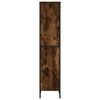 vidaXL Bookcase Smoked oak Engineered wood, Metal Medium Bookcase