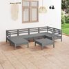 vidaXL Garden Lounge Set Grey Solid pinewood Medium Modular