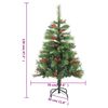 vidaXL Artificial Hinged Christmas Tree Green PVC, Metal Decorative Inlays