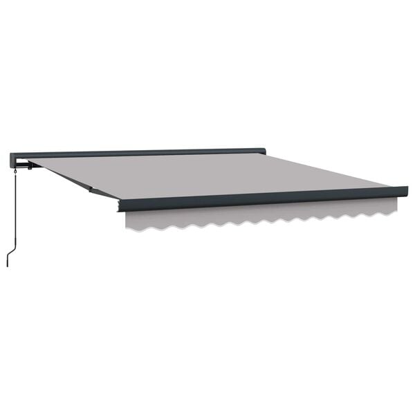 vidaXL Retractable Awning Light Grey 118.11 x 98.43 in