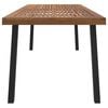vidaXL Garden Table Wood and Metal Solid acacia wood, powder-coated metal