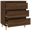 vidaXL Sideboard Brown Oak Solid Wood and Engineered Wood Sideboard