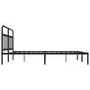 vidaXL Bed Frame Black Steel Full Durable Bed Frame Rectangular