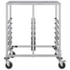 vidaXL Tray Trolley with 12 GN Containers 29.5x21.7x34.3" Stainless Steel