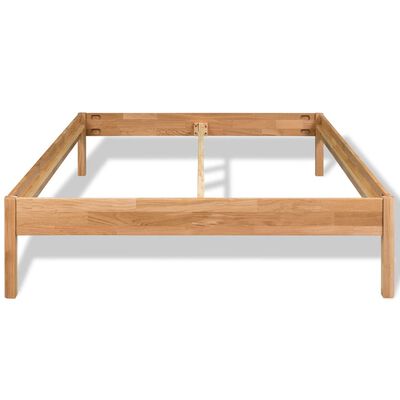 vidaXL Bed Frame Solid Oak Wood 76"x79.9"